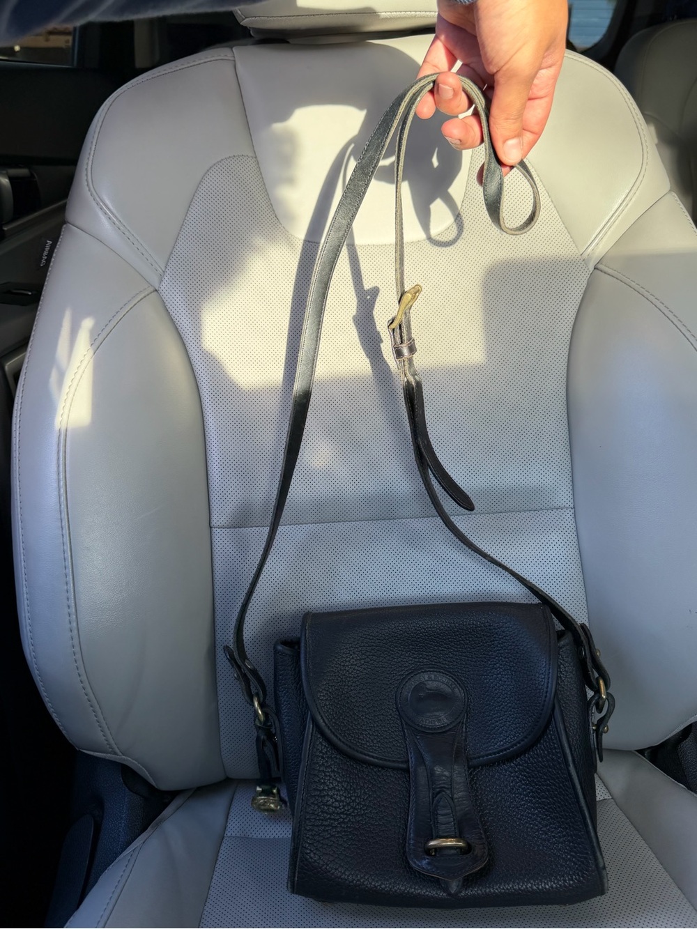 Dooney & Bourke Black Pebbled Leather Crossbody Bag